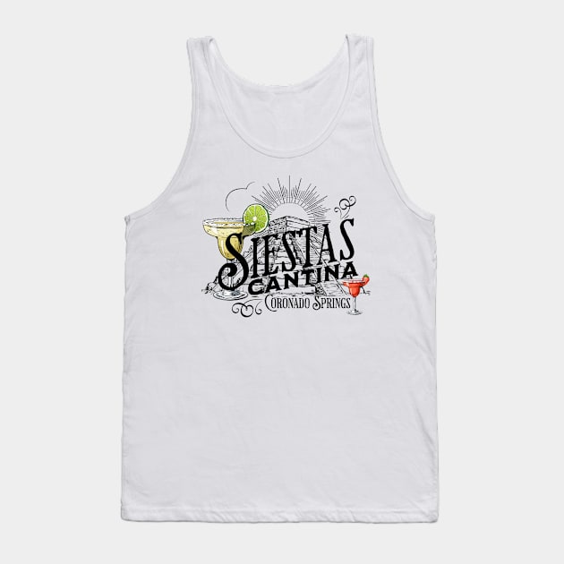 Siestas Cantina Coronado Springs Orlando Florida Resort Tank Top by Joaddo